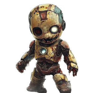 Zombie Ironman Vinyl Car Decal Sticker – Waterproof & UV-Resistant 8"