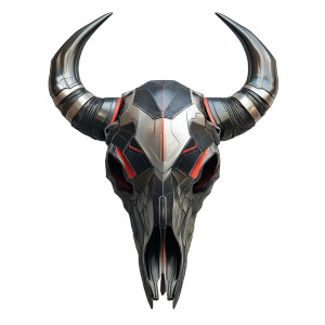 Armored Buffalo Skull Vinyl Car Decal Sticker – Waterproof & UV-Resistant 8" Armored Buffalo Skull Vinyl Car Decal Sticker – Waterproof & UV-Resistant 8"