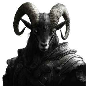 Warrior Goat Vinyl Car Decal Sticker – Waterproof & UV-Resistant 8"