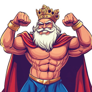 Happy King Pumping Vinyl Car Decal Sticker – Waterproof & UV-Resistant 8"