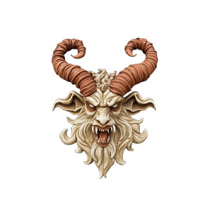 Clay Krampus Art Vinyl Car Decal Sticker – Waterproof & UV-Resistant 8"