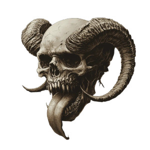 Demon Skull Illustration V2 Vinyl Car Decal Sticker – Waterproof & UV-Resistant 8" Demon Skull Illustration V2 Vinyl Car Decal Sticker – Waterproof & UV-Resistant 8"