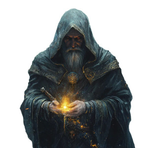 Fantasy Wizard Hoody Vinyl Car Decal Sticker – Waterproof & UV-Resistant 8"