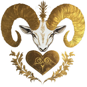 Golden Ram Sigil Vinyl Car Decal Sticker – Waterproof & UV-Resistant 8" Golden Ram Sigil Vinyl Car Decal Sticker – Waterproof & UV-Resistant 8"