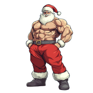Muscular Santa Claus Vinyl Car Decal Sticker – Waterproof & UV-Resistant 8" Muscular Santa Claus Vinyl Car Decal Sticker – Waterproof & UV-Resistant 8"