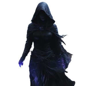 Gothic Shadow Mage Vinyl Car Decal Sticker – Waterproof & UV-Resistant 8"