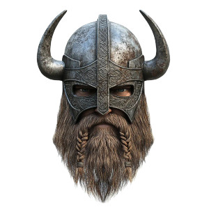 Viking Head Vinyl Car Decal Sticker – Waterproof & UV-Resistant 8"