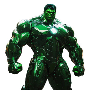 Green Chrome Hulk Vinyl Car Decal Sticker – Waterproof & UV-Resistant 8"