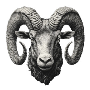 Realistic Aries Portrait Vinyl Car Decal Sticker – Waterproof & UV-Resistant 8"