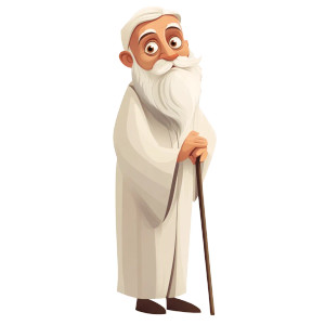 Old Man Illustration Vinyl Car Decal Sticker – Waterproof & UV-Resistant 8"