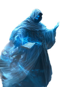 Ethereal Scholar Specter Vinyl Car Decal Sticker – Waterproof & UV-Resistant 8"