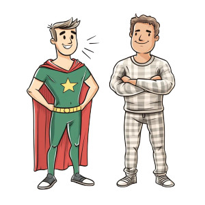 Funny Superhero Contrast Vinyl Car Decal Sticker – Waterproof & UV-Resistant 8"