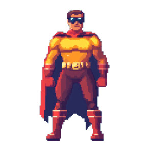 Pixel Hero Vinyl Car Decal Sticker – Waterproof & UV-Resistant 8"