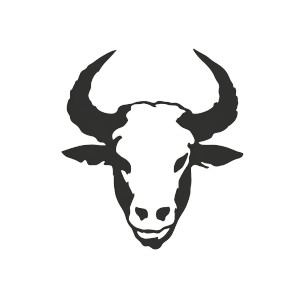 Monochrome Minotaur Head Vinyl Car Decal Sticker – Waterproof & UV-Resistant 8"