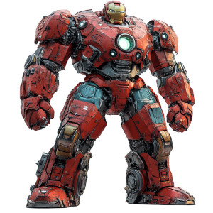 Iron Man Hulk Mecha Vinyl Car Decal Sticker – Waterproof & UV-Resistant 8"