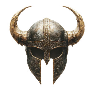 Viking Helmet Art Vinyl Car Decal Sticker – Waterproof & UV-Resistant 8"