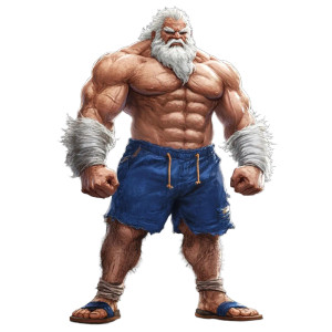 Hairy Superhero Old Man Vinyl Car Decal Sticker – Waterproof & UV-Resistant 8"