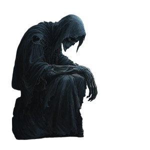 Grim Reaper Chess Vinyl Car Decal Sticker – Waterproof & UV-Resistant 8"