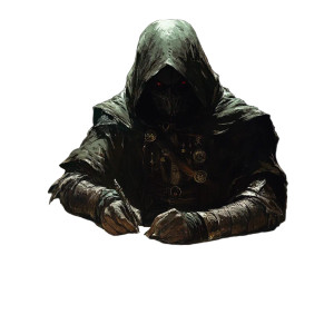 Hooded Game Master Vinyl Car Decal Sticker – Waterproof & UV-Resistant 8"