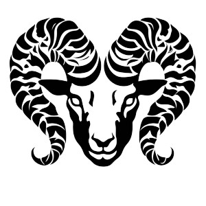 Aries Stencil Vinyl Car Decal Sticker – Waterproof & UV-Resistant 8"