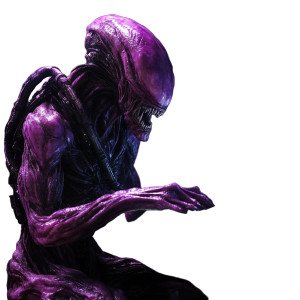 Sinister Alien Technologist Vinyl Car Decal Sticker – Waterproof & UV-Resistant 8"