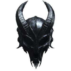 Ebony Horned Mask Vinyl Car Decal Sticker – Waterproof & UV-Resistant 8"