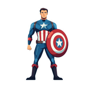 Captain America Shield Vinyl Car Decal Sticker – Waterproof & UV-Resistant 8"