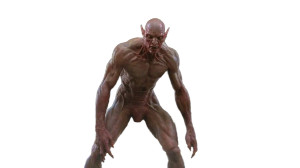 Elongated Demon Pose Vinyl Car Decal Sticker – Waterproof & UV-Resistant 8"