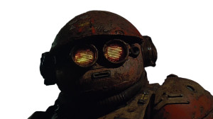 Bug-Eyed Helmeted Character Vinyl Car Decal Sticker – Waterproof & UV-Resistant 8"