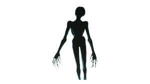 Shadowy Space Creature Vinyl Car Decal Sticker – Waterproof & UV-Resistant 8"