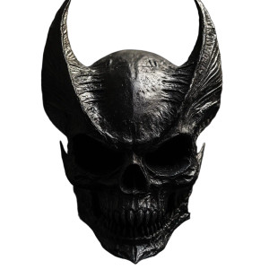 Shadow Demon Skull Vinyl Car Decal Sticker – Waterproof & UV-Resistant 8"