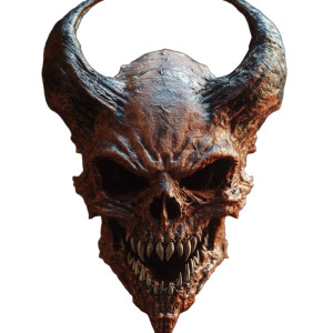 Demon Skull V6 Vinyl Car Decal Sticker – Waterproof & UV-Resistant 8"