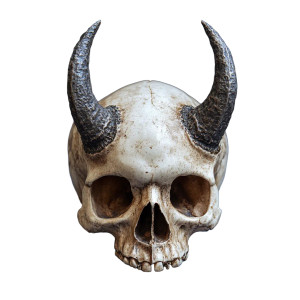 Devilish Infant Skull Vinyl Car Decal Sticker – Waterproof & UV-Resistant 8"