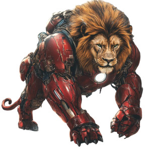 Iron Lion Vinyl Car Decal Sticker – Waterproof & UV-Resistant 8"