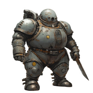 Tubby Warforged Fighter Vinyl Car Decal Sticker – Waterproof & UV-Resistant 8"