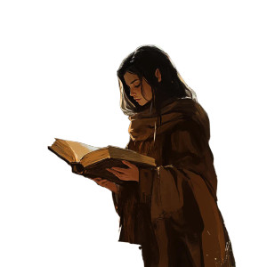 Female Wizard Scholar Vinyl Car Decal Sticker – Waterproof & UV-Resistant 8"