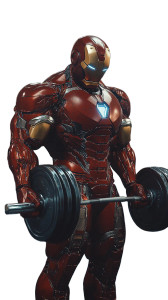 Chubby Iron Man Vinyl Car Decal Sticker – Waterproof & UV-Resistant 8"