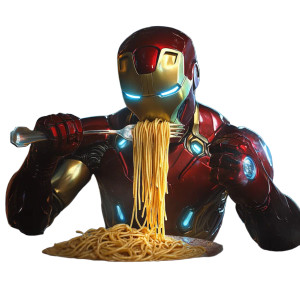 Iron Man Eating V2 Vinyl Car Decal Sticker – Waterproof & UV-Resistant 8"