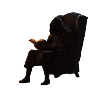 Hooded Storyteller Vinyl Car Decal Sticker – Waterproof & UV-Resistant 8"