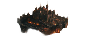 Burned Medieval Castle Vinyl Car Decal Sticker – Waterproof & UV-Resistant 8"