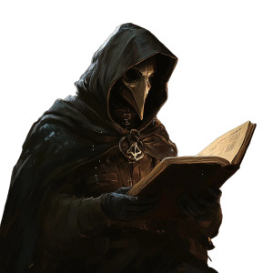 Plague Doctor Reading Vinyl Car Decal Sticker – Waterproof & UV-Resistant 8"