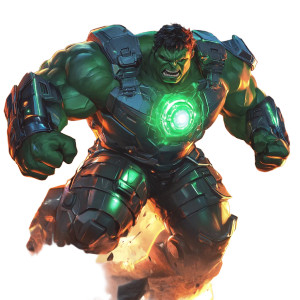 Armored Hulk Charge Vinyl Car Decal Sticker – Waterproof & UV-Resistant 8"