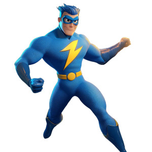 Lightning Superhero Vinyl Car Decal Sticker – Waterproof & UV-Resistant 8"