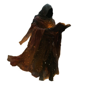 Cloaked Traveler Vinyl Car Decal Sticker – Waterproof & UV-Resistant 8"