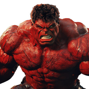 Red Hulk V6 Vinyl Car Decal Sticker – Waterproof & UV-Resistant 8"