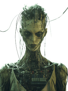 Cyborg Frankenstein Duo Vinyl Car Decal Sticker – Waterproof & UV-Resistant 8"