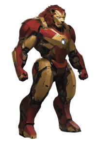 Lion-Inspired Iron Man Vinyl Car Decal Sticker – Waterproof & UV-Resistant 8"