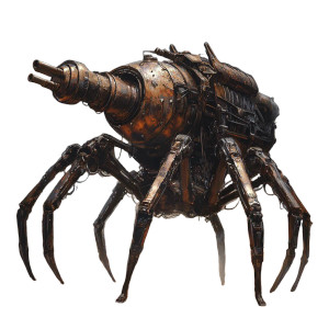 Mechanical Ballista Spider Vinyl Car Decal Sticker – Waterproof & UV-Resistant 8"