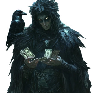 Raven Cloak Seer Vinyl Car Decal Sticker – Waterproof & UV-Resistant 8"