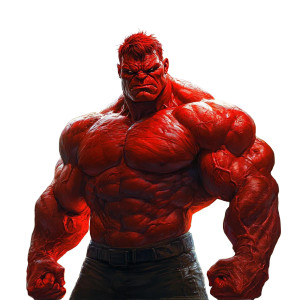 Red Hulk Taddeus V2 Vinyl Car Decal Sticker – Waterproof & UV-Resistant 8"